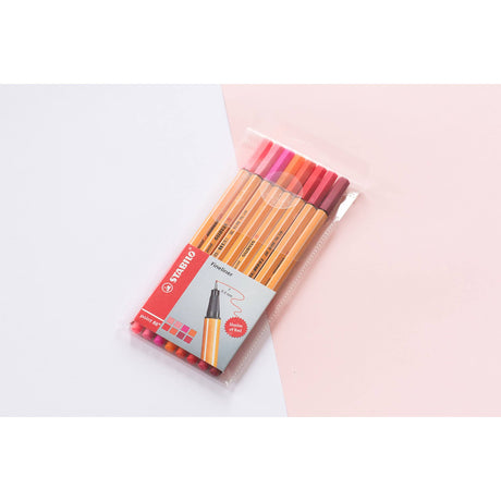 Fineliner Stabilo Point 88 Nuante de rosu 8 culori/set Fineliner Stabilo 