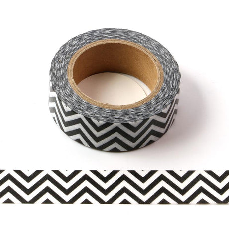 Banda Washi - Neagra Model Dungi Banda Washi Paperie.ro 