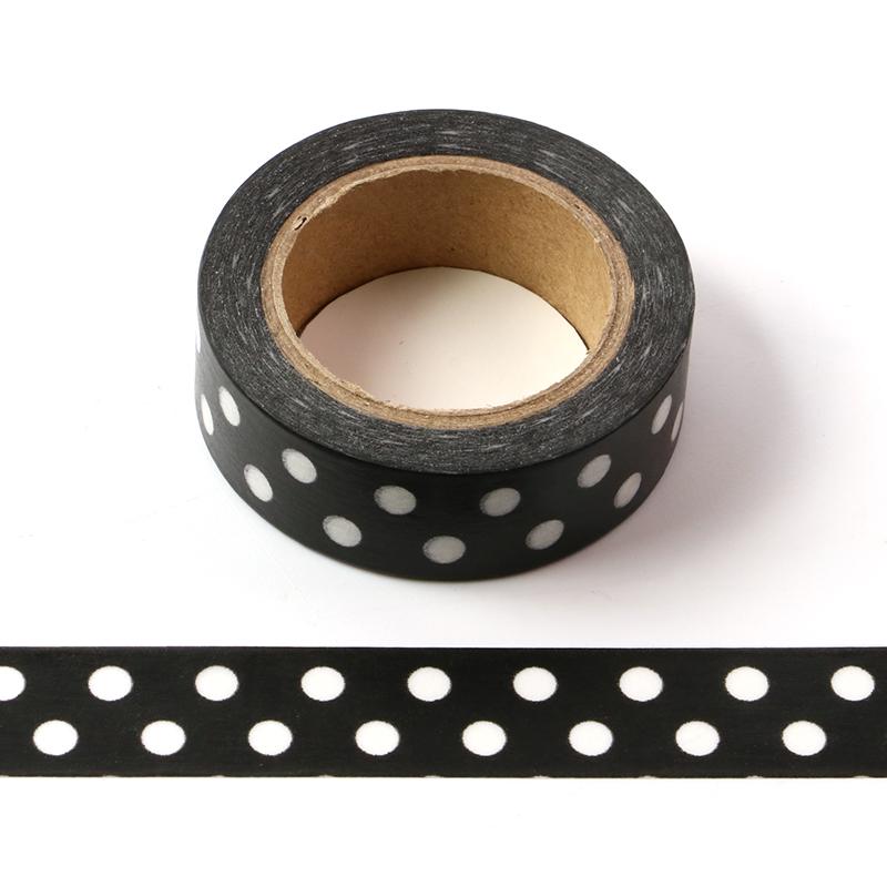 Banda Washi - Neagra Model Buline Banda Washi Paperie.ro 
