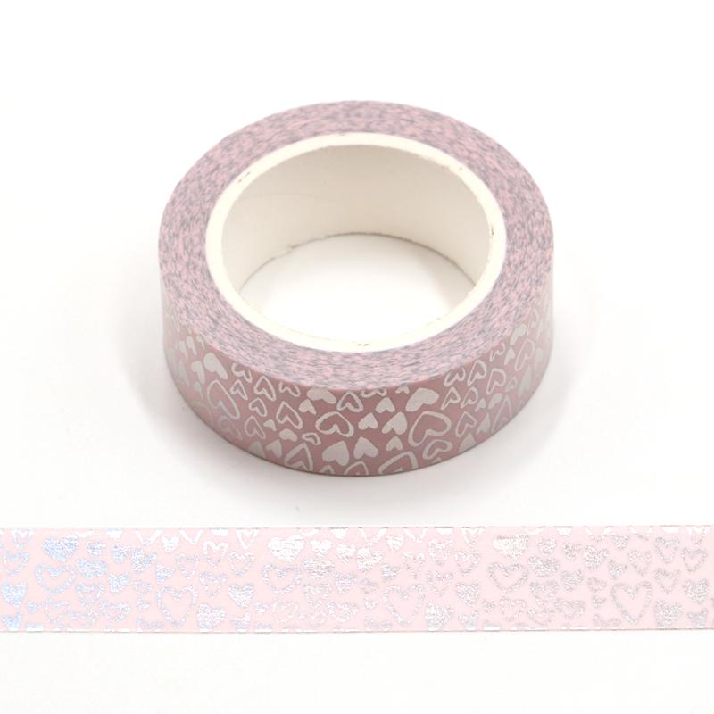 Banda Washi - Roz Pal Model Inimioare Banda Washi Paperie.ro 