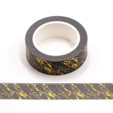 Banda Washi - Negru Model Insertii Aurii Banda Washi Paperie.ro 