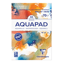 Încarcă imaginea în vizualizatorul Galerie, Caiet de pictura in acuarele GOLDLINE AQUA hartie alba 300g Medium Fine A5 70 file Clairefontaine 
