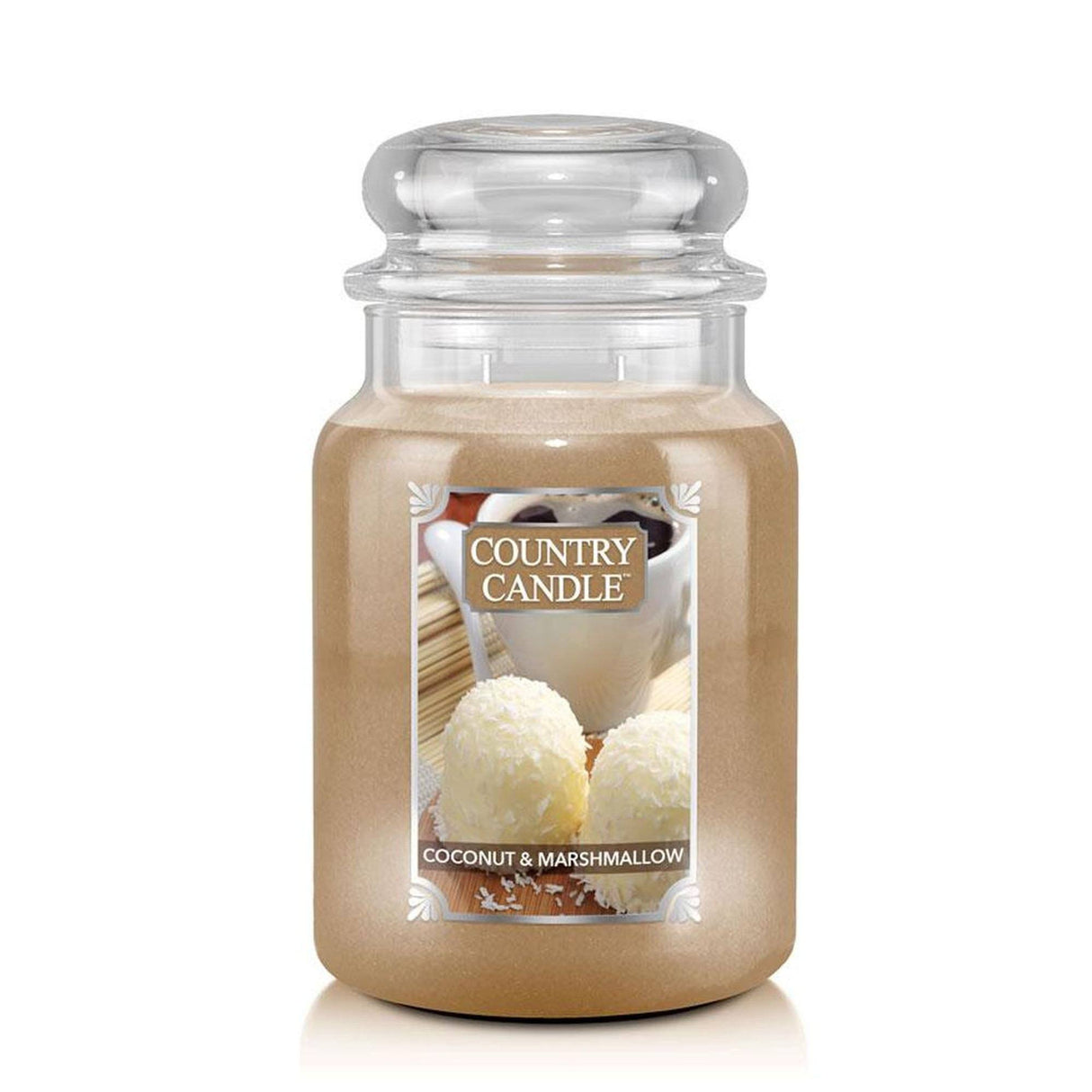 Lumanare parfumata 2 fitiluri Kringle Country Candle 652g Cocos si bezele Lumanare parfumata Kringle Candle 