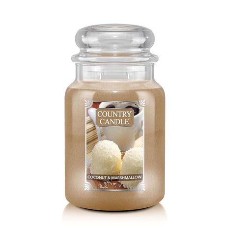 Lumanare parfumata 2 fitiluri Kringle Country Candle 652g Cocos si bezele Lumanare parfumata Kringle Candle 