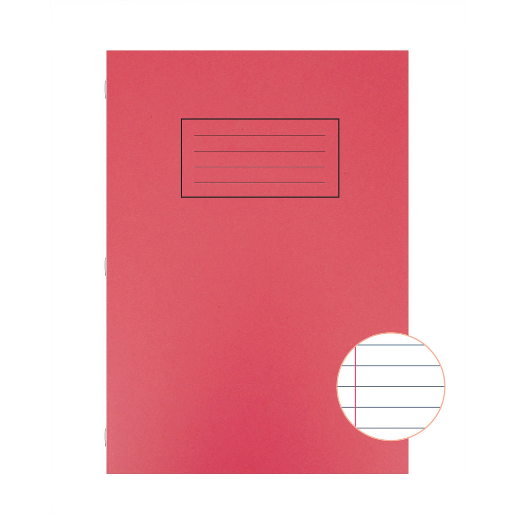 Caiet studentesc Silvine 40 de file dictando, 75g/mp, cu margine de 8mm si coperta rosie Caiet Paperie.ro 