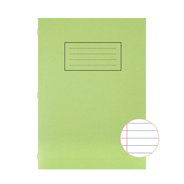 Caiet studentesc Silvine 40 de file dictando, 75g/mp, cu margine de 8mm si coperta verde Caiet Paperie.ro 
