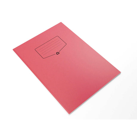 Caiet A4 studentesc din hartie reciclata Silvline 32 de file, 100% din hartie reciclata, cu margine de 8mm si coperta rosie Caiet Paperie.ro 