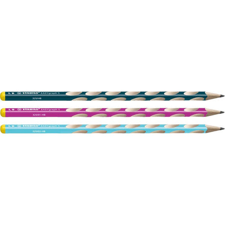 Creion grafit Stabilo EASYgraph S, HB, pentru dreptaci, albastru petrol, set 2 bucati / blister Creioane grafit Stabilo 