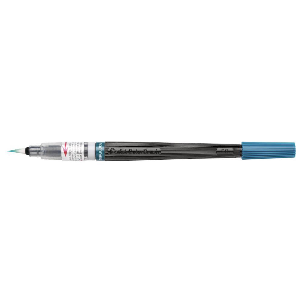 Pensula Pentel colorata turquoise Paperie.ro 