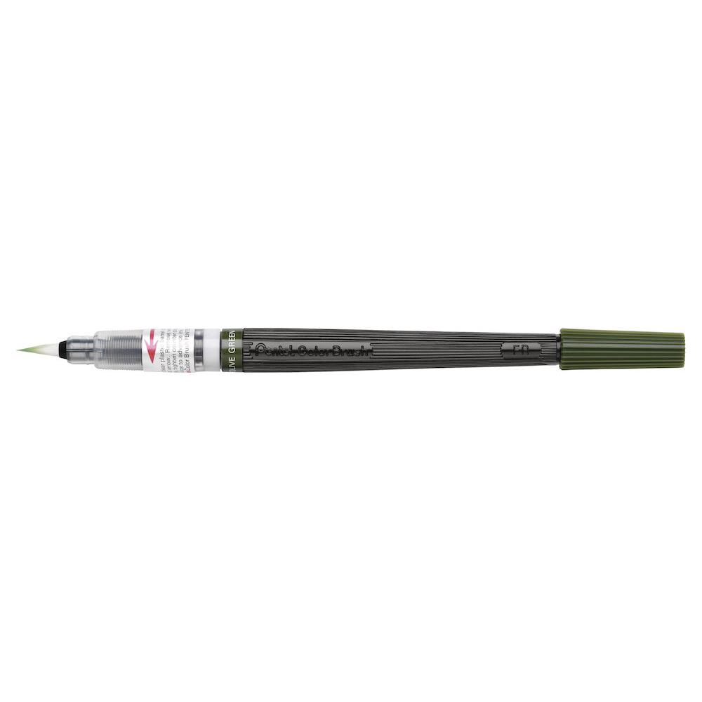 Pensula Pentel colorata verde inchis Paperie.ro 