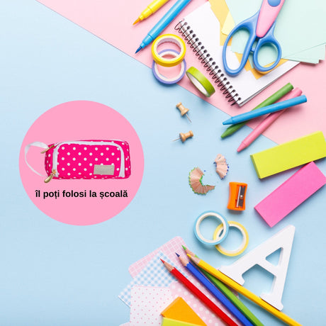 Penar Geeksta Design 2 Roz/Buline albe Penar Geeksta 