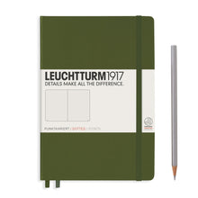 Încarcă imaginea în vizualizatorul Galerie, Agenda Dictando A5 Clasic - Army, 251 pagini A5, dictando, hardcover Leuchtturm 1917 
