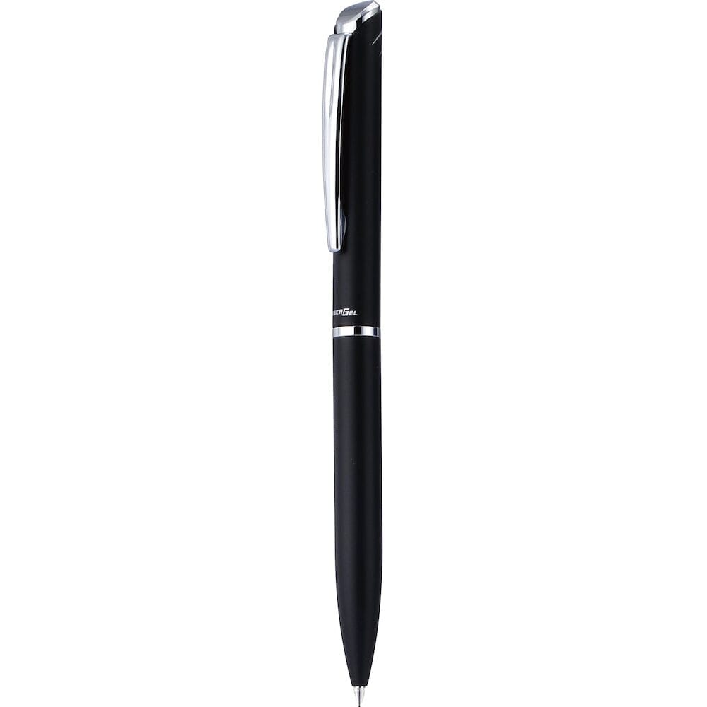 Roller cu gel Pentel EnerGel High Class, 0.7 mm, mecanism prin rasucire, mina neagra, corp metalic negru Rollere cu gel Pentel 