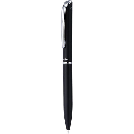 Roller cu gel Pentel EnerGel High Class, 0.7 mm, mecanism prin rasucire, mina neagra, corp metalic negru Rollere cu gel Pentel 