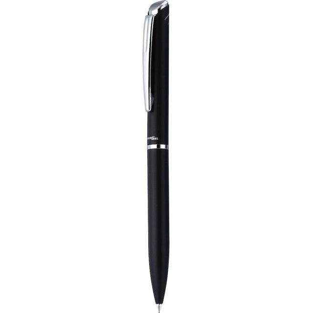 Roller cu gel Pentel EnerGel High Class, 0.7 mm, mecanism prin rasucire, mina neagra, corp metalic negru Rollere cu gel Pentel 