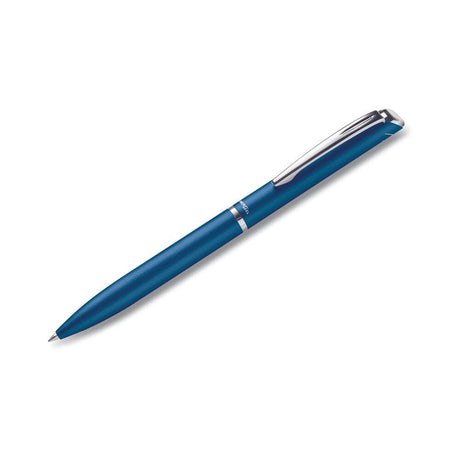 Roller cu gel Pentel EnerGel High Class, 0.7 mm, mecanism prin rasucire, mina neagra, corp metalic turquoise Rollere cu gel Pentel 