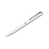 Roller cu gel Pentel EnerGel High Class, 0.7 mm, mecanism prin rasucire, mina neagra, corp metalic alb perlat Rollere cu gel Pentel 