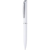 Roller cu gel Pentel EnerGel High Class, 0.7 mm, mecanism prin rasucire, mina neagra, corp metalic alb perlat Rollere cu gel Pentel 