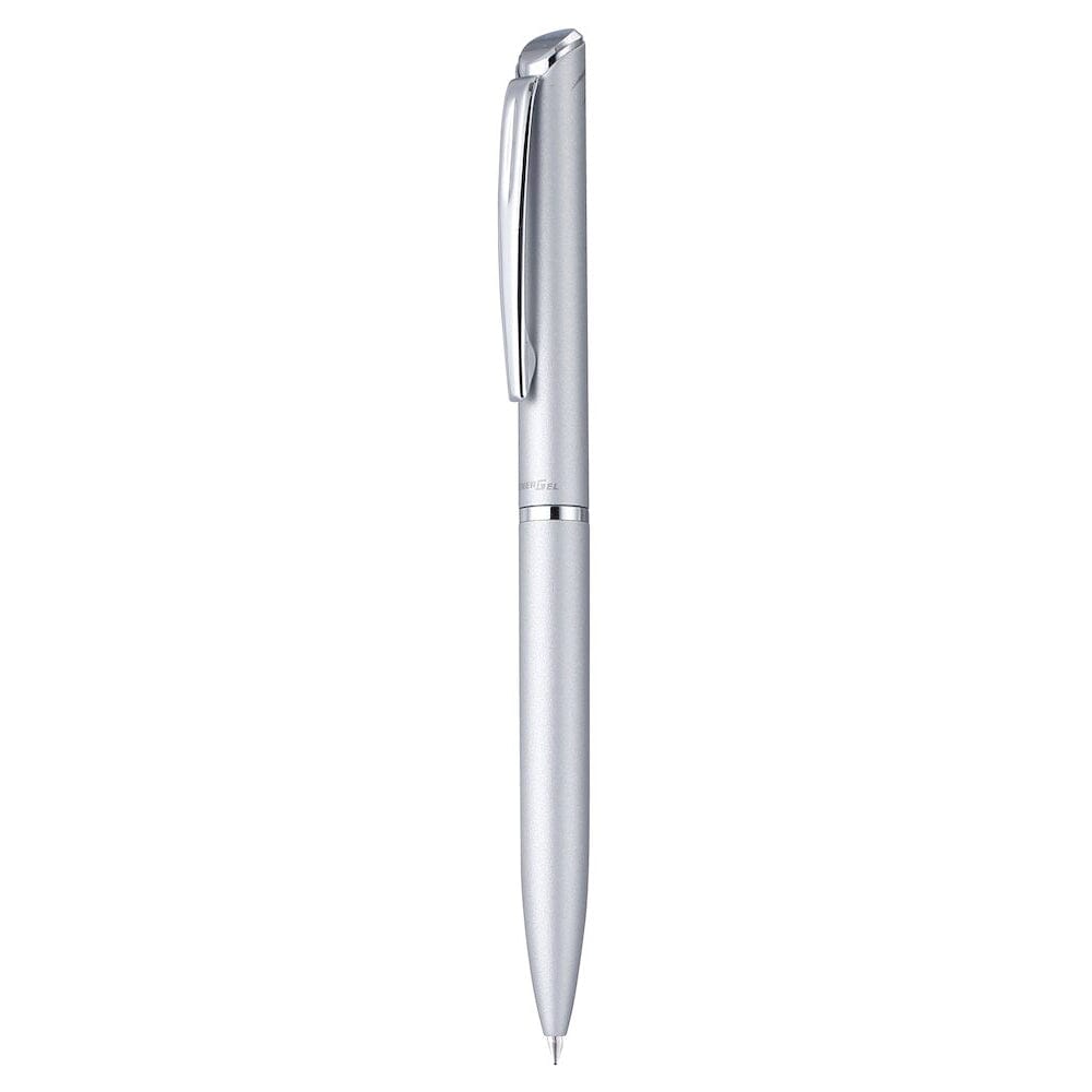 Roller cu gel Pentel EnerGel High Class, 0.7 mm, mecanism prin rasucire, mina neagra, corp metalic argintiu Rollere cu gel Pentel 