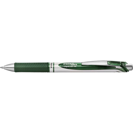 Roller cu gel Pentel EnerGel, BL77, 0.7 mm, cu mecanism, verde padure Rollere cu gel Pentel 