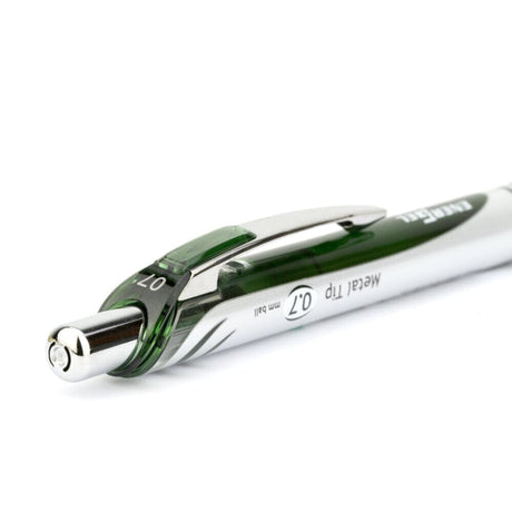 Roller cu gel Pentel EnerGel, BL77, 0.7 mm, cu mecanism, verde padure Rollere cu gel Pentel 