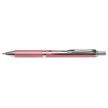 Încarcă imaginea în vizualizatorul Galerie, Roller cu gel Pentel EnerGel Sterling, 0.7 mm, cu mecanism, mina neagra, corp metalic roz Rollere cu gel Pentel 
