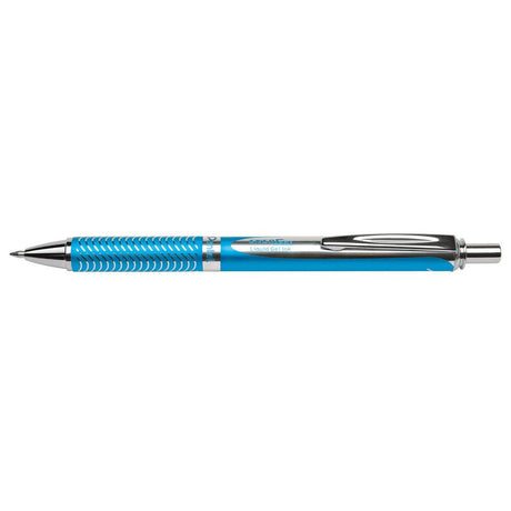 Roller cu gel Pentel EnerGel Sterling, 0.7 mm, cu mecanism, mina neagra, corp metalic albastru Rollere cu gel Pentel 