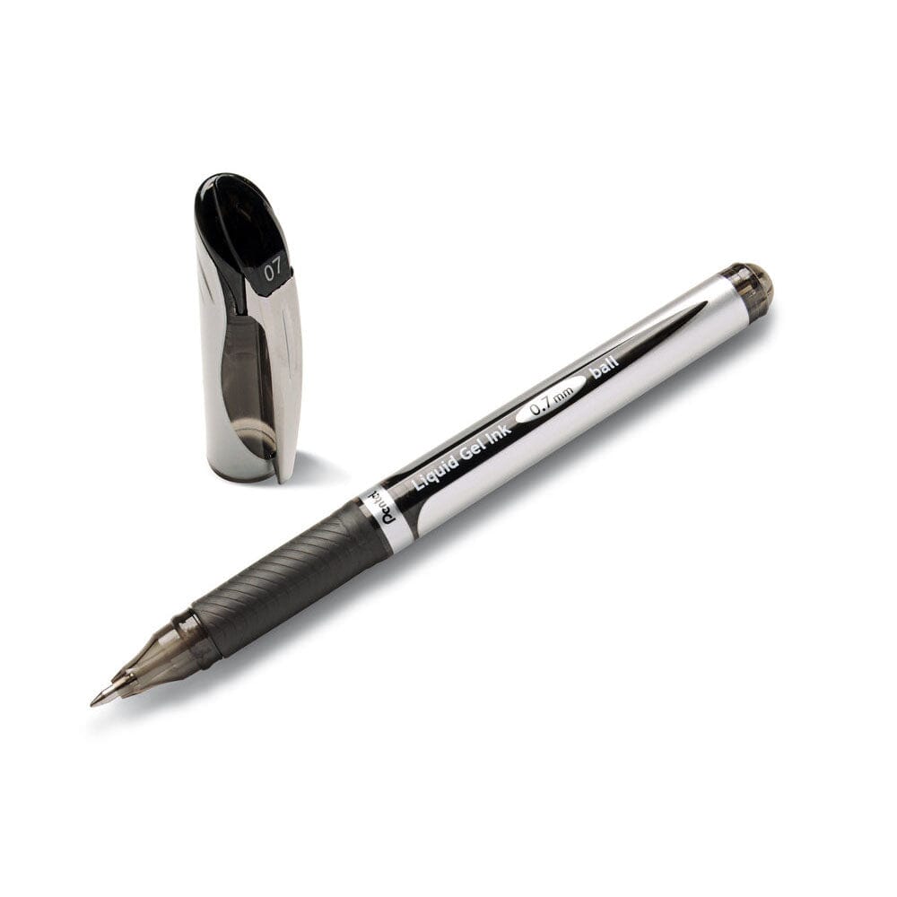 Roller cu gel Pentel EnerGel, BL57, 0.7 mm, fara mecanism, negru Rollere cu gel Pentel 