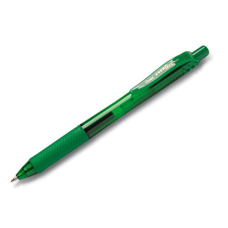 Roller cu gel Pentel EnerGel X, BL107, 0.7 mm, cu mecanism, verde Rollere cu gel Pentel 