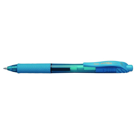 Roller cu gel Pentel EnerGel X, BL107, 0.7 mm, cu mecanism, bleu Rollere cu gel Pentel 