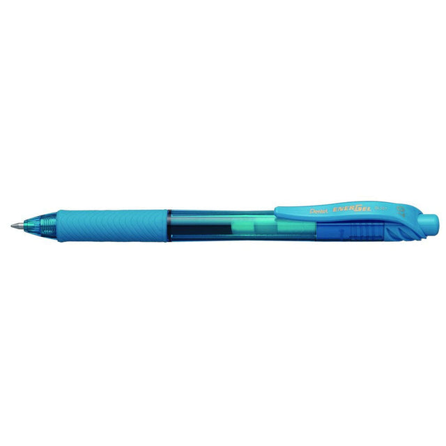 Roller cu gel Pentel EnerGel X, BL107, 0.7 mm, cu mecanism, bleu Rollere cu gel Pentel 