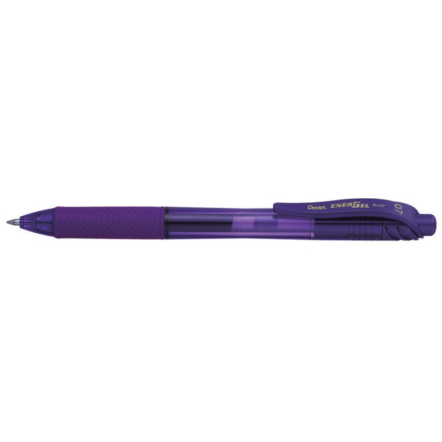 Roller cu gel Pentel EnerGel X, BL107, 0.7 mm, cu mecanism, violet Rollere cu gel Pentel 