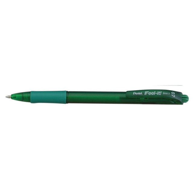 Pix Pentel IFeel-it!, 0.7 mm, cu mecanism, corp semitransparent, verde Pixuri colorate Pentel 