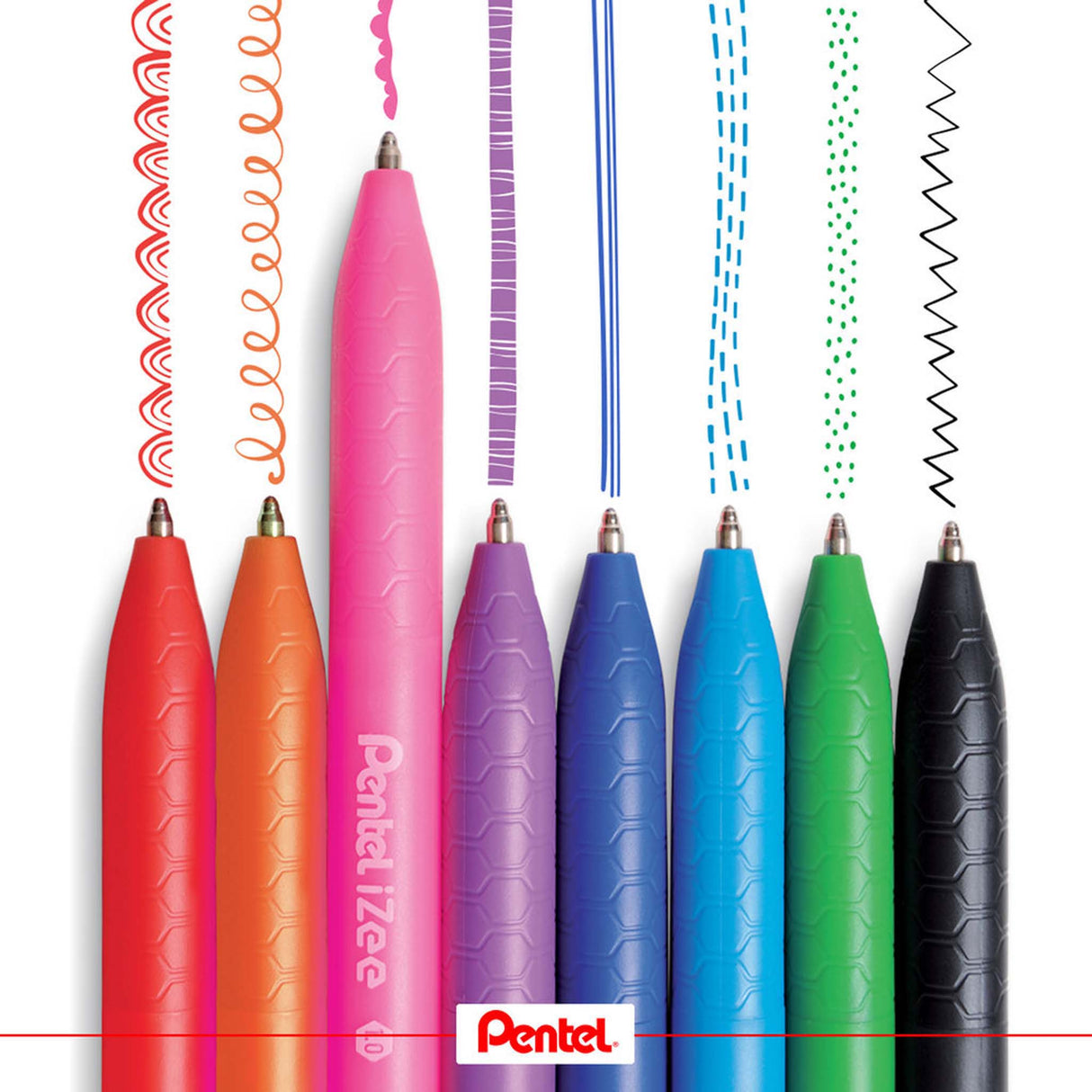 Pix Pentel iZee cu mecanism 1.0mm 8 culori/set Pix Pentel 