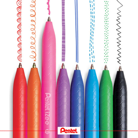 Pix Pentel iZee cu mecanism 1.0mm 8 culori/set Pix Pentel 