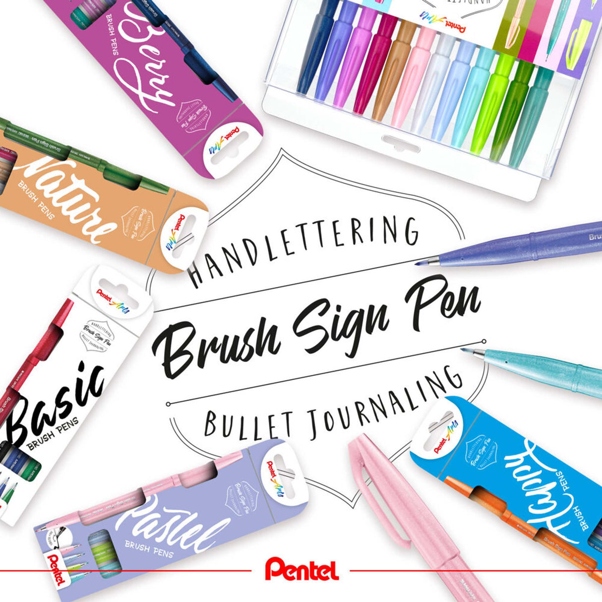 Carioca Pentel pentru scris de mana culori pastel din gradina 4 culori/set Carioca Pentel 