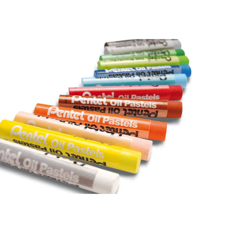 Creioane cerate Pentel Oil Pastels set 12 buc Paperie.ro 