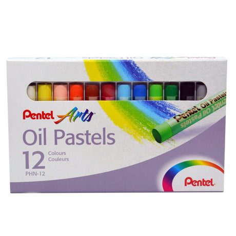 Creioane cerate Pentel Oil Pastels set 12 buc Paperie.ro 