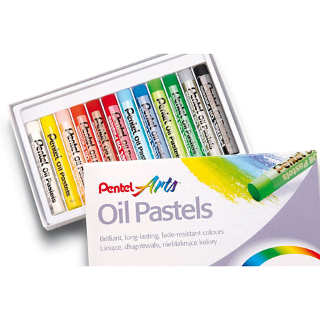 Creioane cerate Pentel Oil Pastels set 12 buc Paperie.ro 