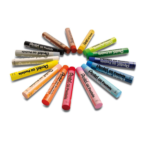 Creioane cerate Pentel Oil Pastels set 16 buc Paperie.ro 