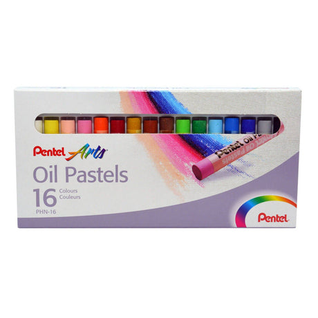 Creioane cerate Pentel Oil Pastels set 16 buc Paperie.ro 