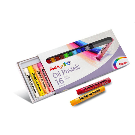 Creioane cerate Pentel Oil Pastels set 16 buc Paperie.ro 