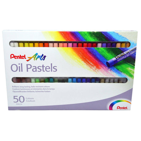 Creioane cerate Pentel Oil Pastels set 50 buc Paperie.ro 