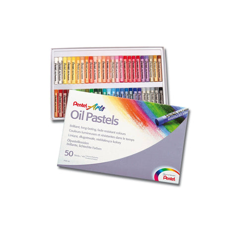 Creioane cerate Pentel Oil Pastels set 50 buc Paperie.ro 