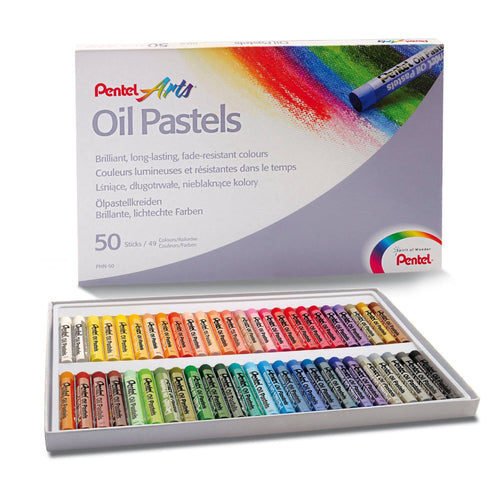 Creioane cerate Pentel Oil Pastels set 50 buc Paperie.ro 