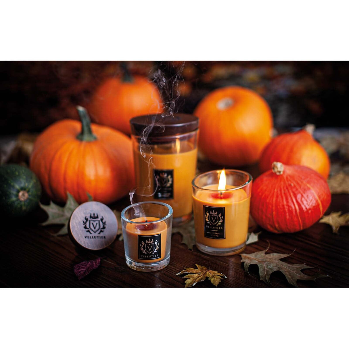Lumanare parfumata Vellutier, 90 g, Spiced Pumpkin Soufflé Lumanare parfumata Vellutier 