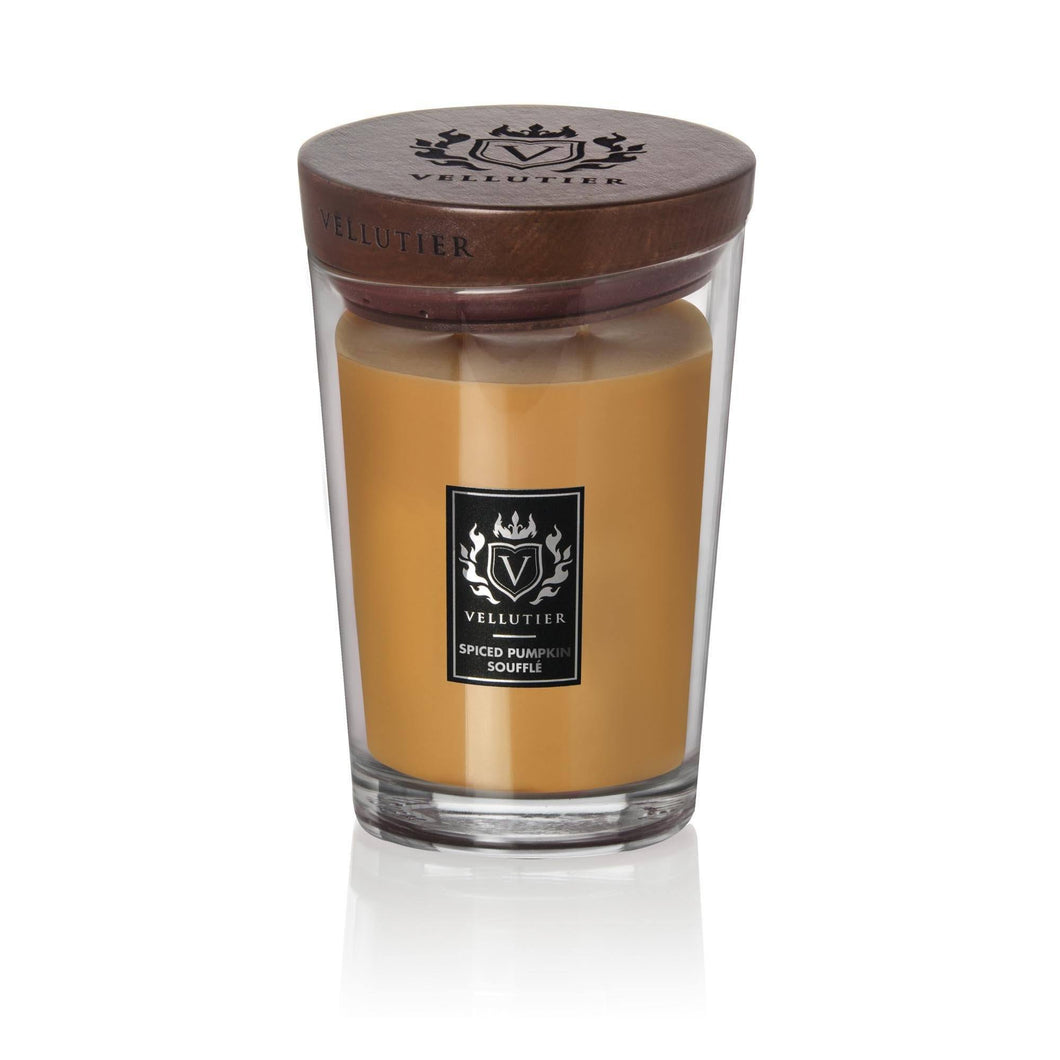 Lumanare parfumata VELLUTIER mare 2 fitile ''Sufleu de dovleac condimentat'' 515g Lumanare parfumata VELLUTIER 