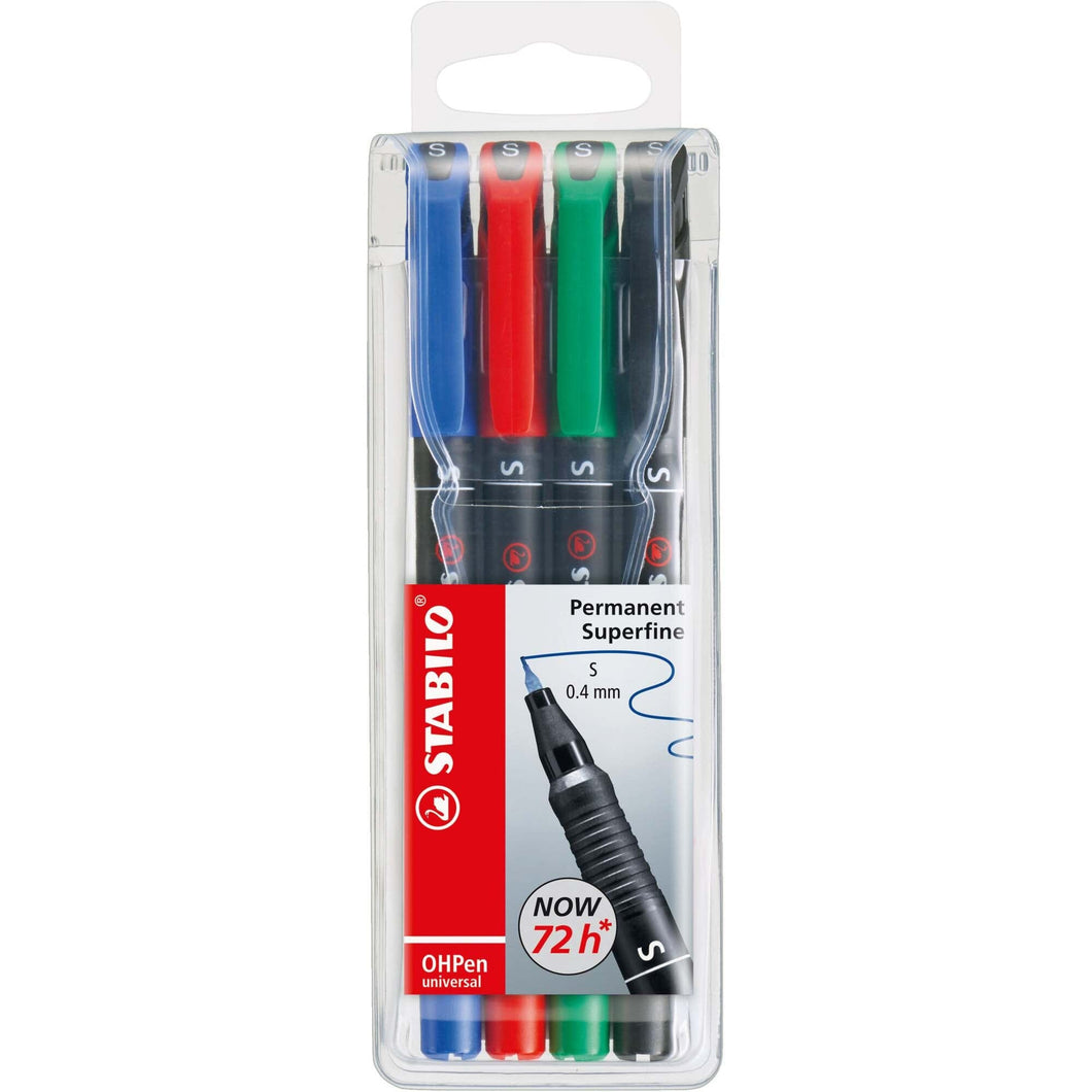 Marker universal permanent Stabilo OHPen, S, 4 bucati / set Markere Stabilo 