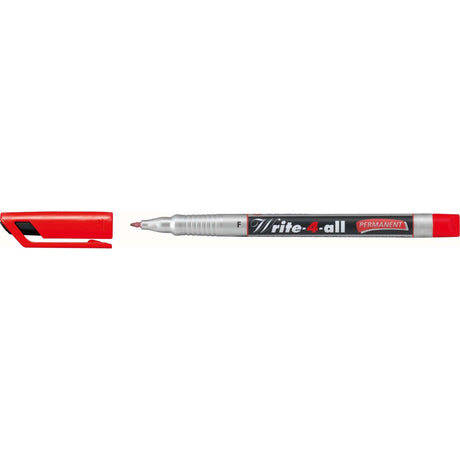 Marker permanent Stabilo Write-4-all, F, rosu Markere Stabilo 