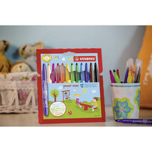 Încarcă imaginea în vizualizatorul Galerie, Carioca Stabilo Power Max 12 culori/set Carioca Stabilo 
